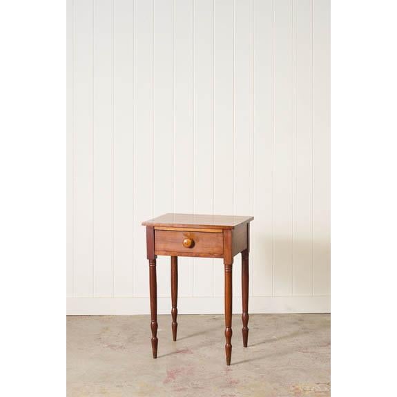 Antique American One Drawer Cherry Side Table (C. 1850) For Sale - Image 4 of 10
