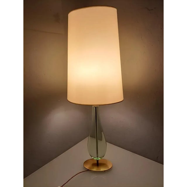 Metal Table Lamp in Brass and Glass by Max Ingrand for Fontana Arte, 1950s For Sale - Image 7 of 13
