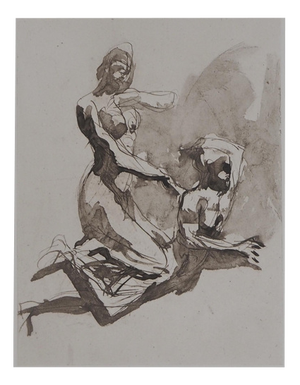 After Auguste Rodin, Wrestling Scene, Engraving