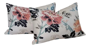 Lee Jofa Inisfree Floral 14x20" Lumbar Pillows - Set of 2