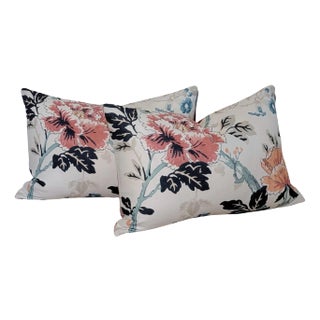 Lee Jofa Inisfree Floral Lumbar Pillows - Set of 2 For Sale