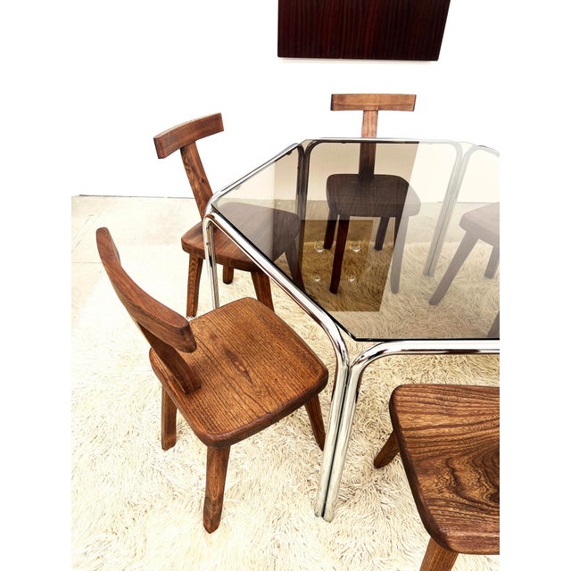 Vintage T Aranjou Chairs in Elm, 1960, Set of 6 For Sale - Image 17 of 18