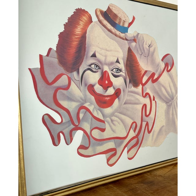 Pink Vintage American Elmo the Clown Mirror by Arthur Sarnoff, 1970s For Sale - Image 8 of 15
