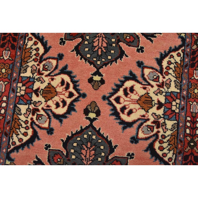 Roodbar Runner 2’4” X 22’7” Pink Wool Vintage Traditional Hand-Knotted Rug For Sale - Image 9 of 13