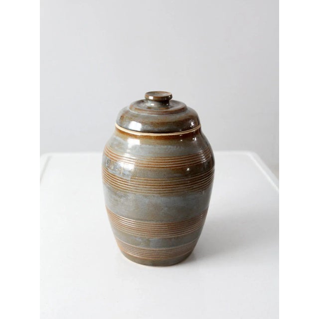 Vintage Studio Pottery Jar For Sale - Image 10 of 12