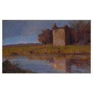 Angiolo Volpe, The Pond, Oil on Canvas For Sale