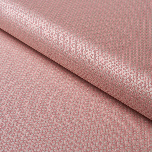 Traditional Schumacher Adams Damask Fabric In Pink For Sale - Image 3 of 5