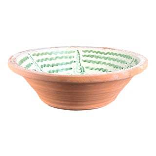 Large Spanish Fajalauza Ceramic Bowl For Sale