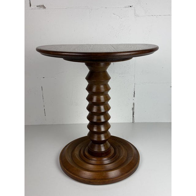 Mid-Century Brutalist French Wood Turned Winepress Side Table in the Style of Charles Dudouyt, 1950s For Sale - Image 10 of 13