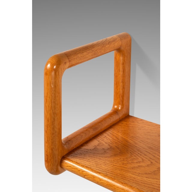 1960s Danish Mid-Century Modern Petite Wall-Hanging Shelf in White Oak Attributed to Dyrlund, Denmark, C. 1960s For Sale - Image 5 of 9