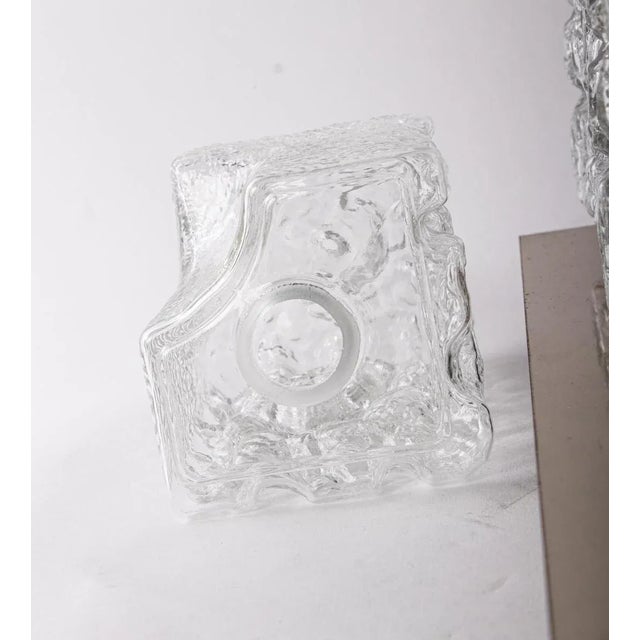 Large German Square Glass & Brass Flush Mount from Limburg, 1960 For Sale - Image 11 of 13