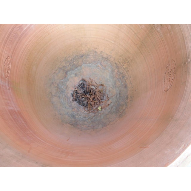 Pair of French Handmade Terracotta Anduze Planters With Satyre Masks For Sale - Image 9 of 18