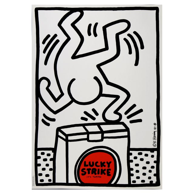 Keith Haring, Lucky Strike (#A), 1987, Very Large Silkscreen For Sale