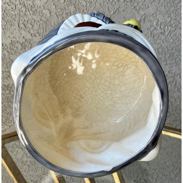 Whimsical Late 20th-Century Studio Pottery “Two-Faced” Owl Earthenware Cachepot For Sale - Image 10 of 18