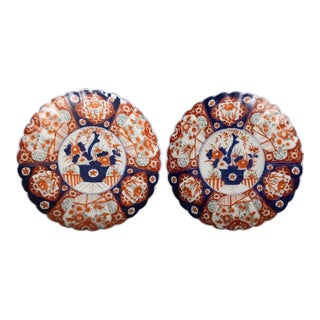 Large Antique 19th Century Meiji Japanese Imari Chargers, a Pair For Sale