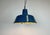 Industrial Blue Enamel Factory Pendant Lamp, 1960s For Sale - Image 9 of 16