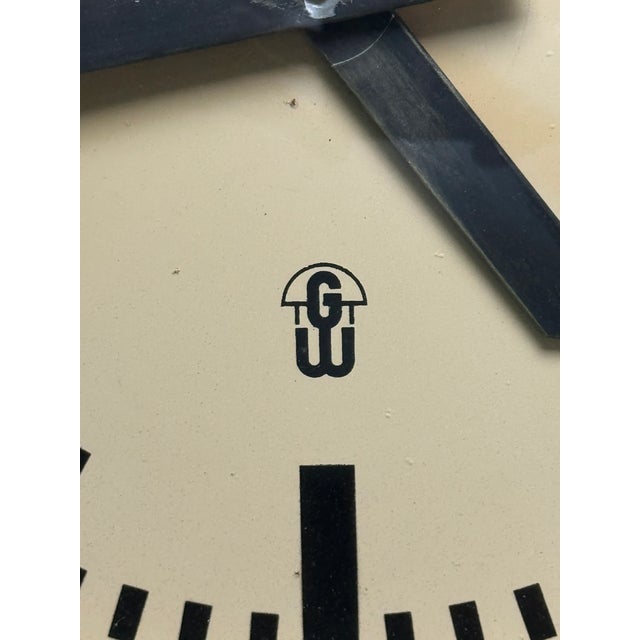 Plastic Large Industrial Factory Clocks from GW, East Germany, 1960s For Sale - Image 7 of 9