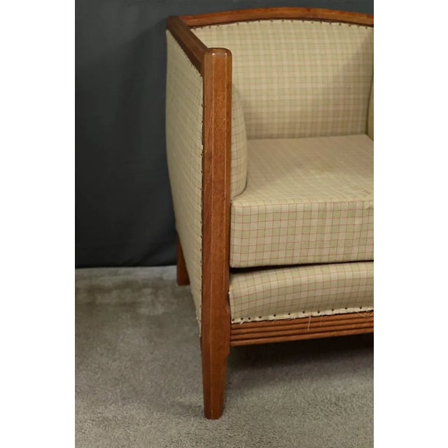 Wood Art Deco Beech Armchair, 1930s For Sale - Image 7 of 15