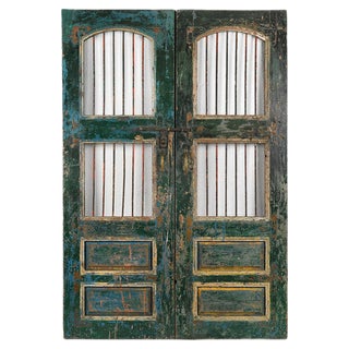 Vintage Weathered Wooden Door For Sale