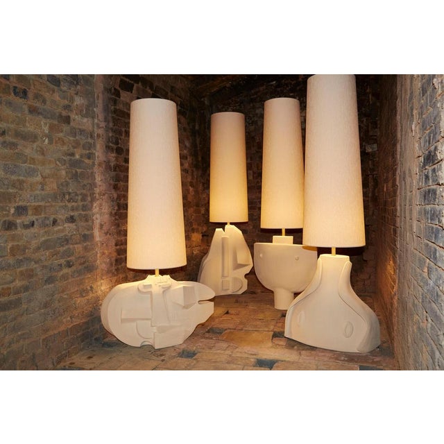 Ceramic Small Graphic Table Lamp by Olivia Cognet For Sale - Image 7 of 8