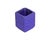 A West German blue fat lava cube vase by the German ceramics company Silberdistel. This cube-shaped vase features a...