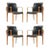 Bentwood Upholstered Armchairs by Bill Stephens for Knoll - Set of 4 For Sale
