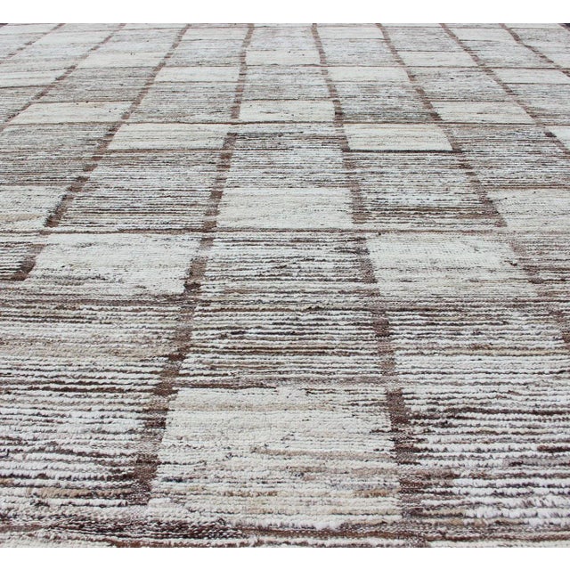 Modern Checkerboard Piled Rug by Keivan Woven Arts 10'0 X 13'10 For Sale - Image 10 of 14