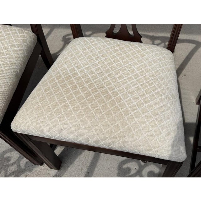 Late 20th Century Set of 6 Mahogany Chippendale-Style Dining Chairs For Sale - Image 10 of 16