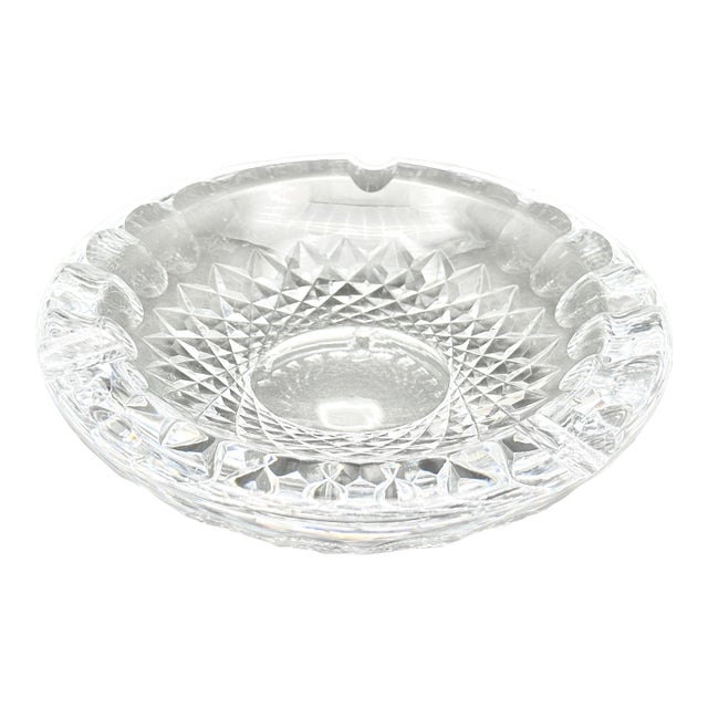 Vintage Waterford Crystal Colleen Pattern 7-Inch Round Ashtray Catchall Trinket Dish For Sale
