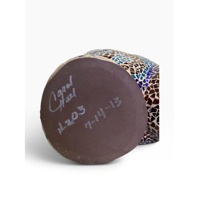 Sculpture Materials Signed Carol Hall 31" Mosaic Glass Female Torso Sculpture "Bronzed Beauty" For Sale - Image 7 of 8