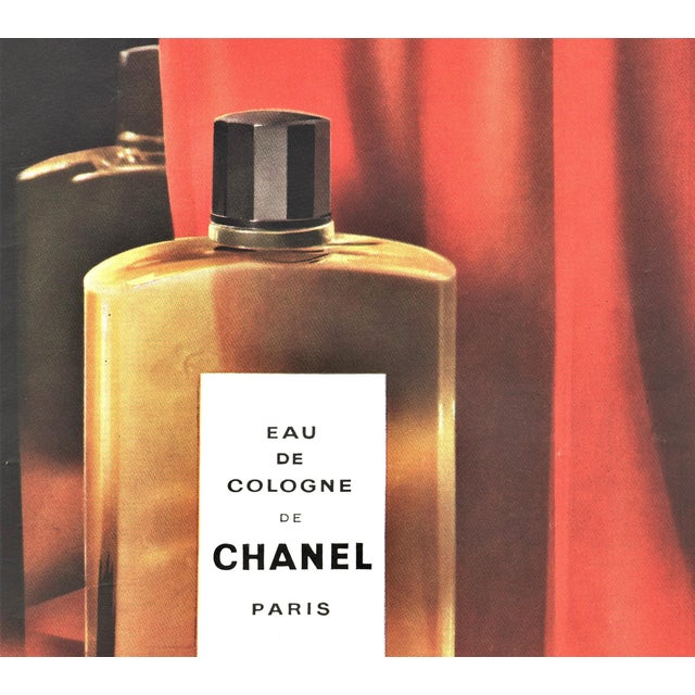 This is an original 1943 French Mid-Century Chanel perfume advertisement print that appeared in a French fashion magazine...