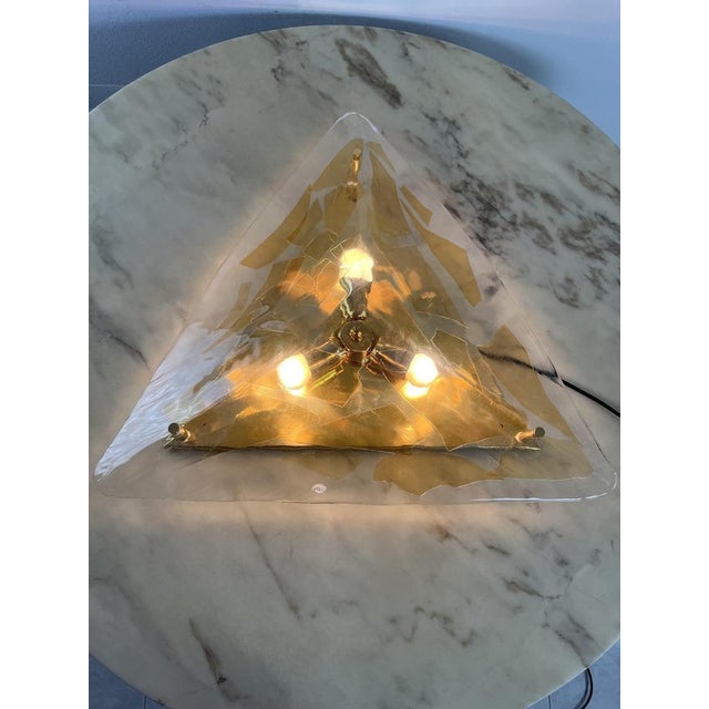 Large Triangular Wall Lamp in Murano Glass from La Murrina, 1980s For Sale - Image 12 of 18