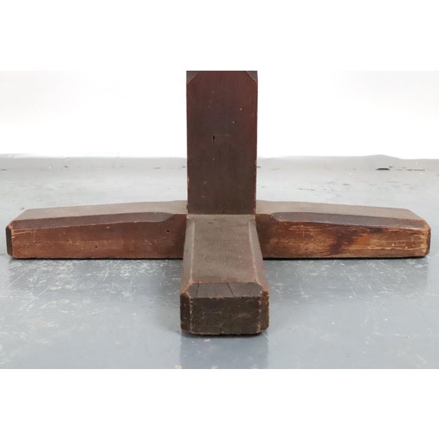 Brown Mid 20th Century Rustic Solid Walnut Coat Tree Rack For Sale - Image 8 of 8