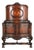 R. J. Horner Style Renaissance Revival Carved Walnut and Burl Wood Inlaid Marquetry Bar Cabinet, Circa 1900 For Sale