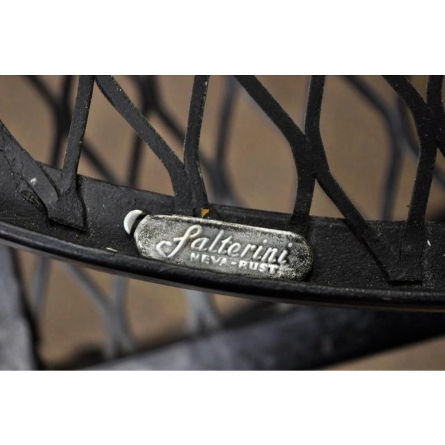 Vintage Salterini Hollywood Regency Wrought Iron Faux Bamboo Dining Chair, Set 8 For Sale - Image 18 of 18