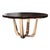 Art Deco "Safari" Round Table With Bronze and Walnut Top, Handmade For Sale - Image 3 of 5