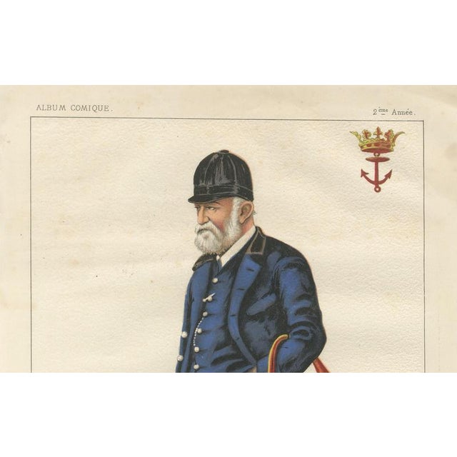 After Bisetsky, French Caricature, Monseigneur the Prince of Joinville, 1885, Chromolithograph For Sale - Image 4 of 10