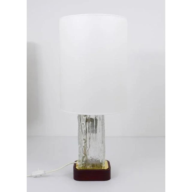 Austrian Ice Glass Table Lamps by J. T. Kalmar for Kalmar, 1950s, Set of 2 For Sale - Image 10 of 11