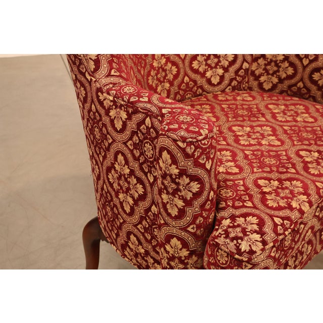 Wood Smith & Watson Queen Anne Style Pair of Wing Chairs For Sale - Image 7 of 18