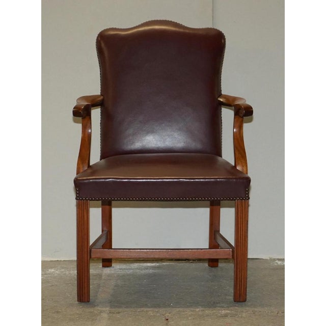 Leather Spencer House Desk Chair For Sale - Image 4 of 18