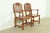 Romweber Early Romweber Antique English Jacobean Carved Oak and Burl Wood Armchairs, Pair For Sale - Image 4 of 13