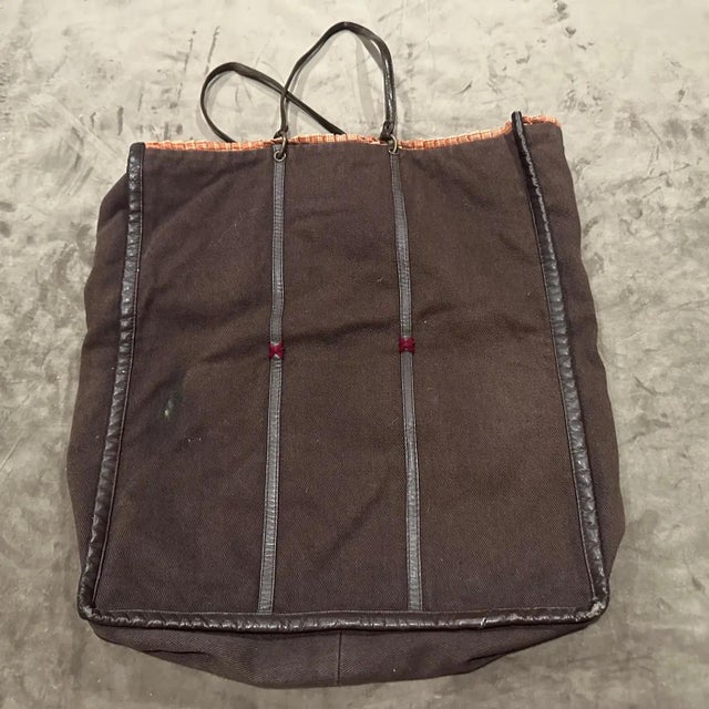 Textile 1990s Hippies Style Hand-Crafted Unique French Tote Bag by Jamin Puech For Sale - Image 7 of 15