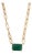 14k Yellow Gold 9.66ct East-West Emerald Paperclip Link Chain Solitaire Necklace For Sale