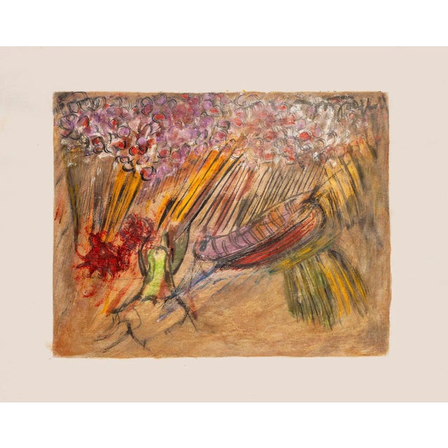 Edgar Stoebel, Composition, Mid-20th Century, Original Mixed Media For Sale