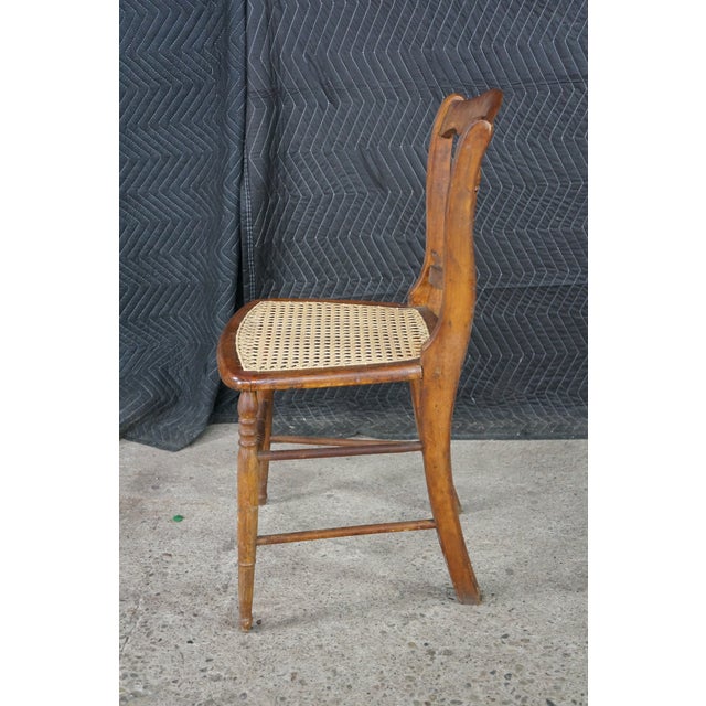 2 Antique Victorian Early American Style Maple Spindle Back Side Chairs Pair For Sale - Image 18 of 18