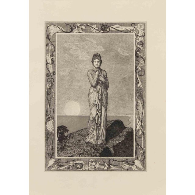 Max Klinger, Psyche on a Rock, Etching, 1909 For Sale - Image 3 of 3