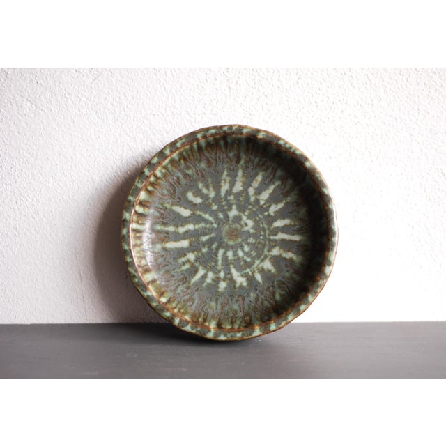 Pair of Gunnar Nylund “Sintra” Series Stoneware Plates, 1960s A pair of small signed plates/bowls by the celebrated...