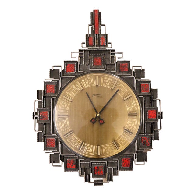 Electric Wall Clock from Atlantic, 1970s For Sale