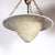 Art Deco Basin Form Acid Etched Green Gold & White Glass Pendant Signed Daum For Sale - Image 13 of 16