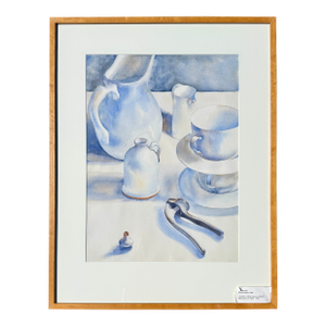 "Untitled-White Ceramic Objects" Watercolor on Paper by Laura Tan 1992